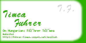 timea fuhrer business card